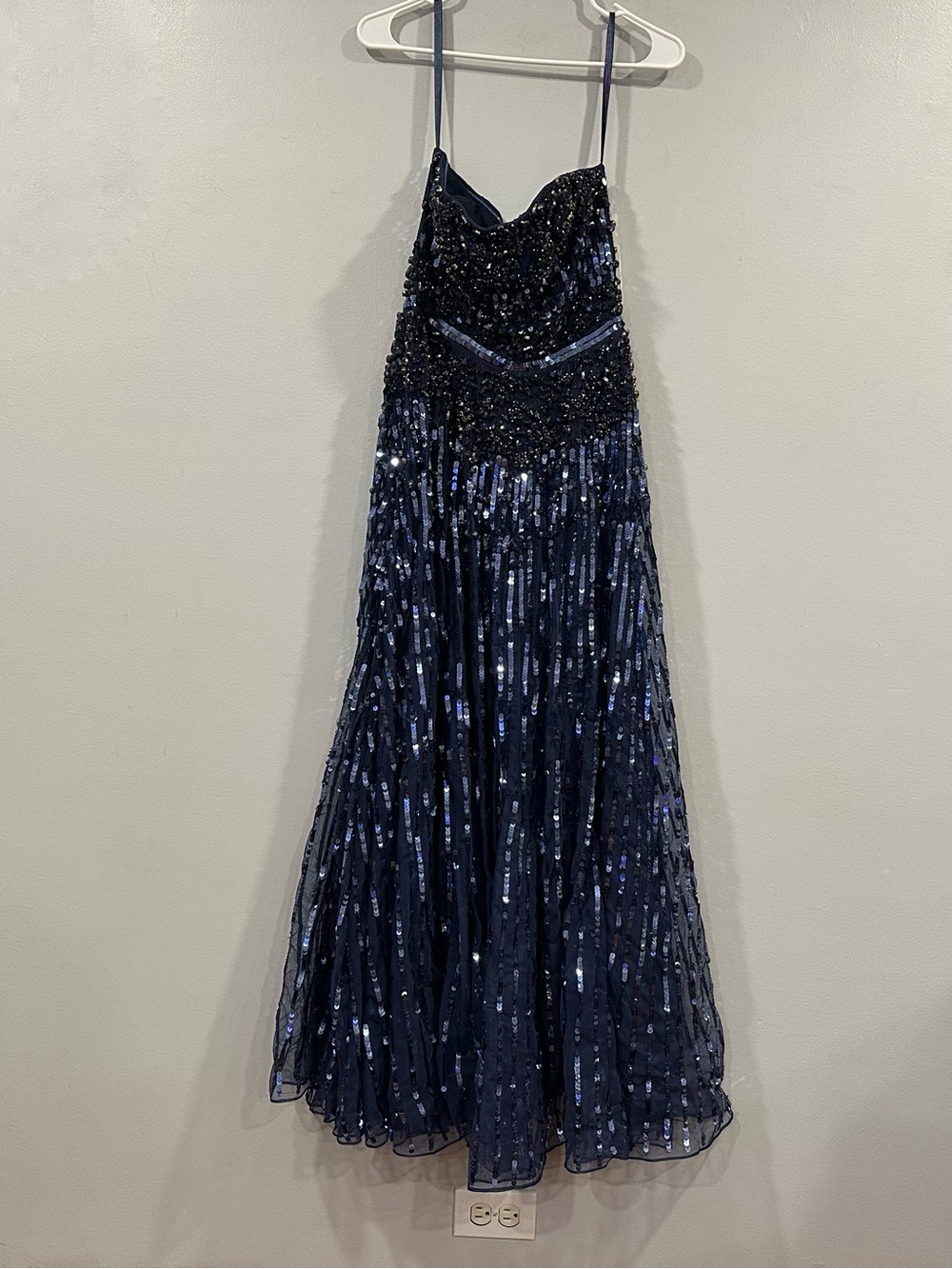 Mac Duggal 93915 Twilight Blue Embellished Strapless Gown Size 4 $798